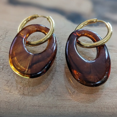 RESIN DROP BROWN O0589
