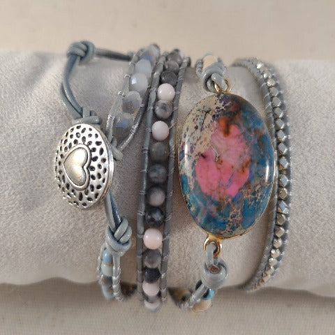 BOHO ARMBAND "KERSEN BLOESEM" A0373