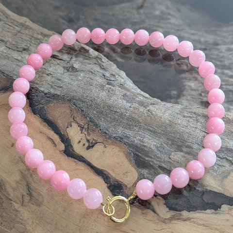 XL KRALEN KETTING  ROZE K0344