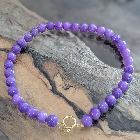 XL KRALEN KETTING PAARS K0346