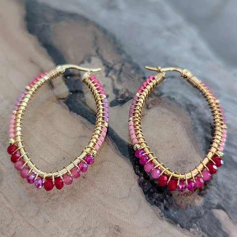 OVAAL ROOD EN ROZE O1003