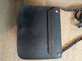 ZWART LEREN SCHOUDERTAS  T0275