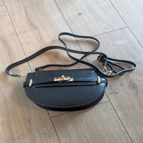 ZWART LEREN TAS T0294