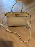 KLASSIEKE BEIGE LEREN SCHOUDERTAS T0314