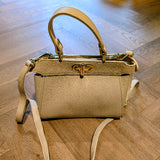 KLASSIEKE BEIGE LEREN SCHOUDERTAS T0314