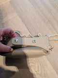 BEIGE LEREN SCHOUDERTAS T0313