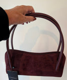 KUNST LEDEREN SUEDE SCHOUDERTAS T0342