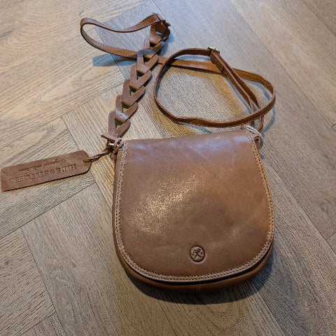 BRUINE  LEDEREN SCHOUDERTAS T0343