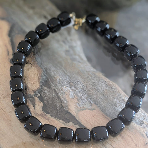KRALENKETTING ZWART K0358