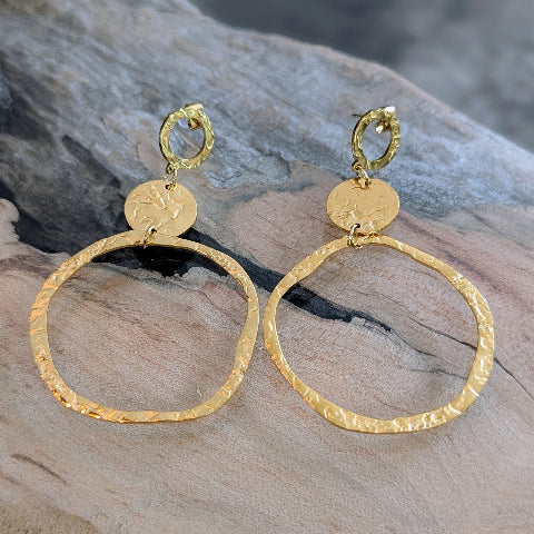 ROUND HAMMERED RINGS O1021
